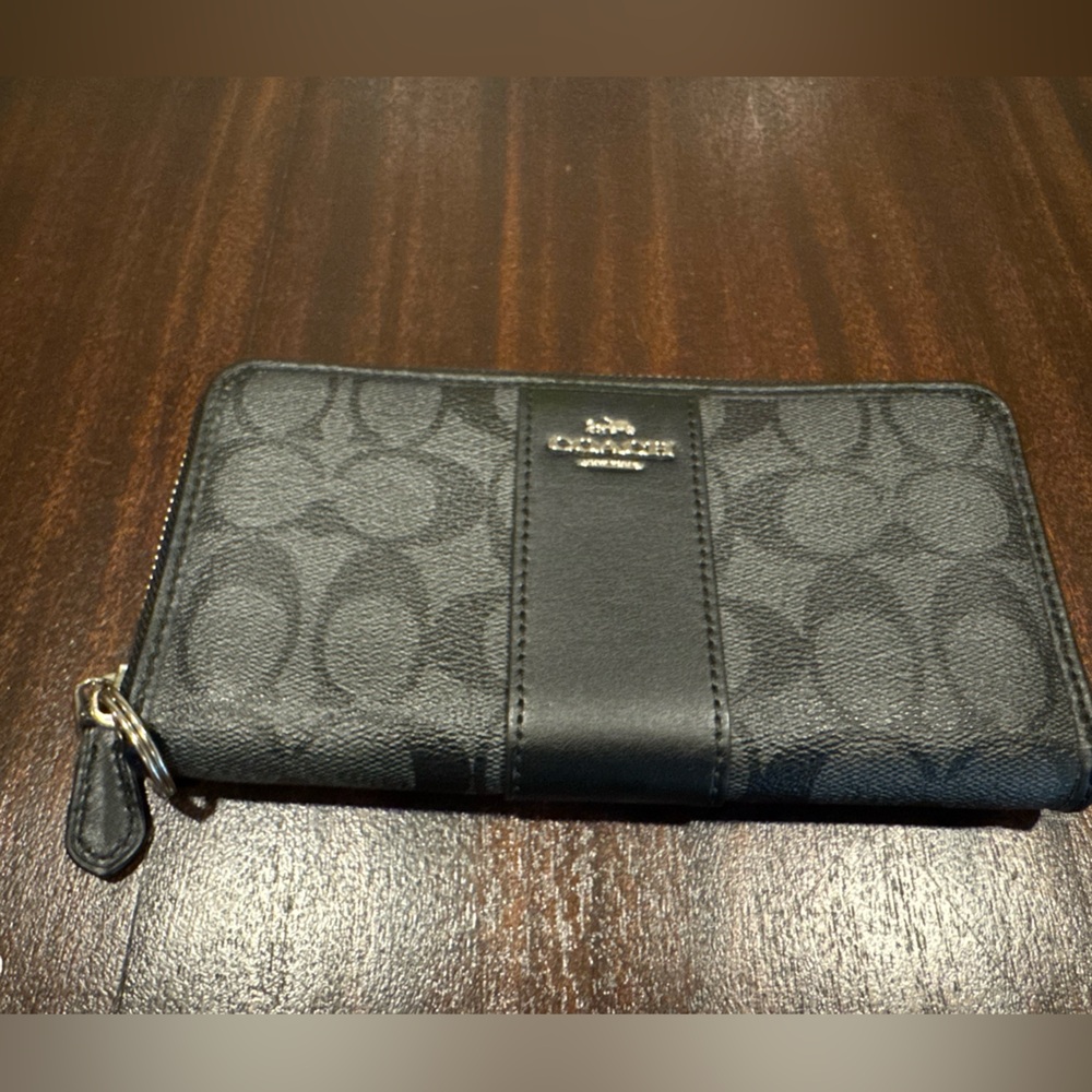Coach Black Textured Wallet